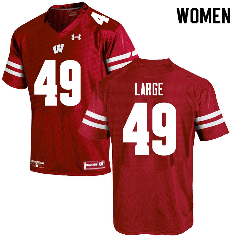 Wisconsin Badgers Women's #49 Cam Large NCAA Under Armour Authentic Red College Stitched Football Jersey CG40M51OD